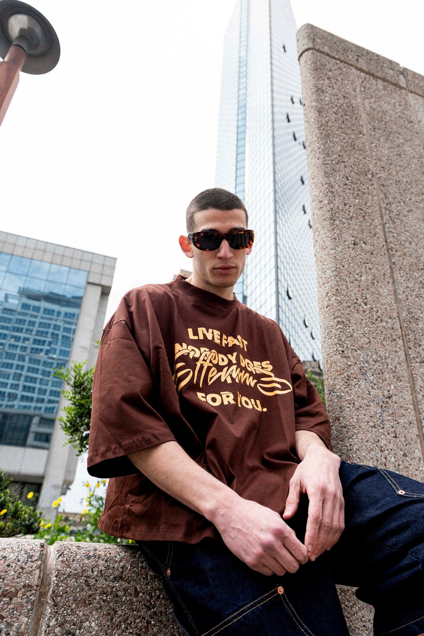 Live Fast Brown Tee