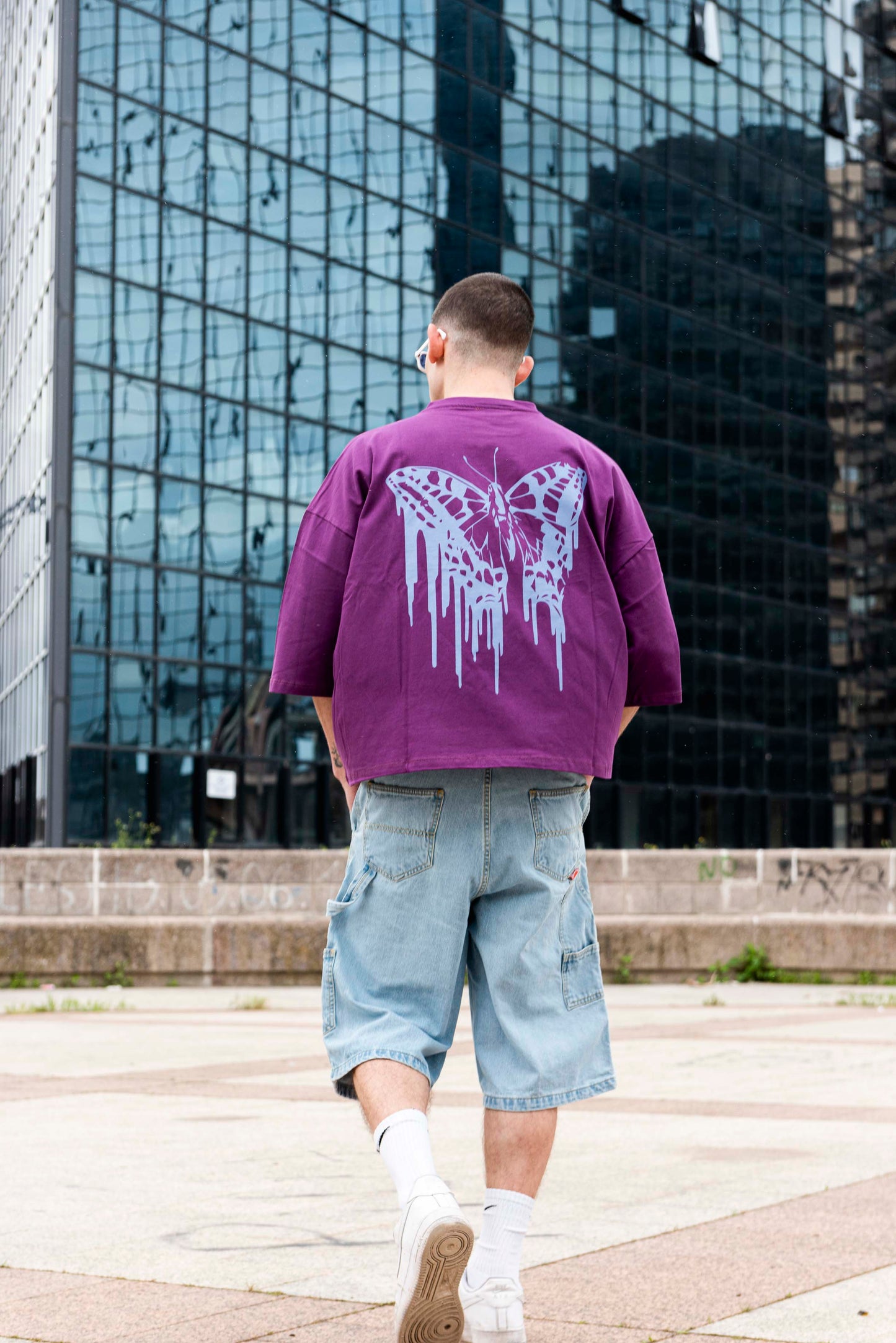 T-shirt Live Fast Purple
