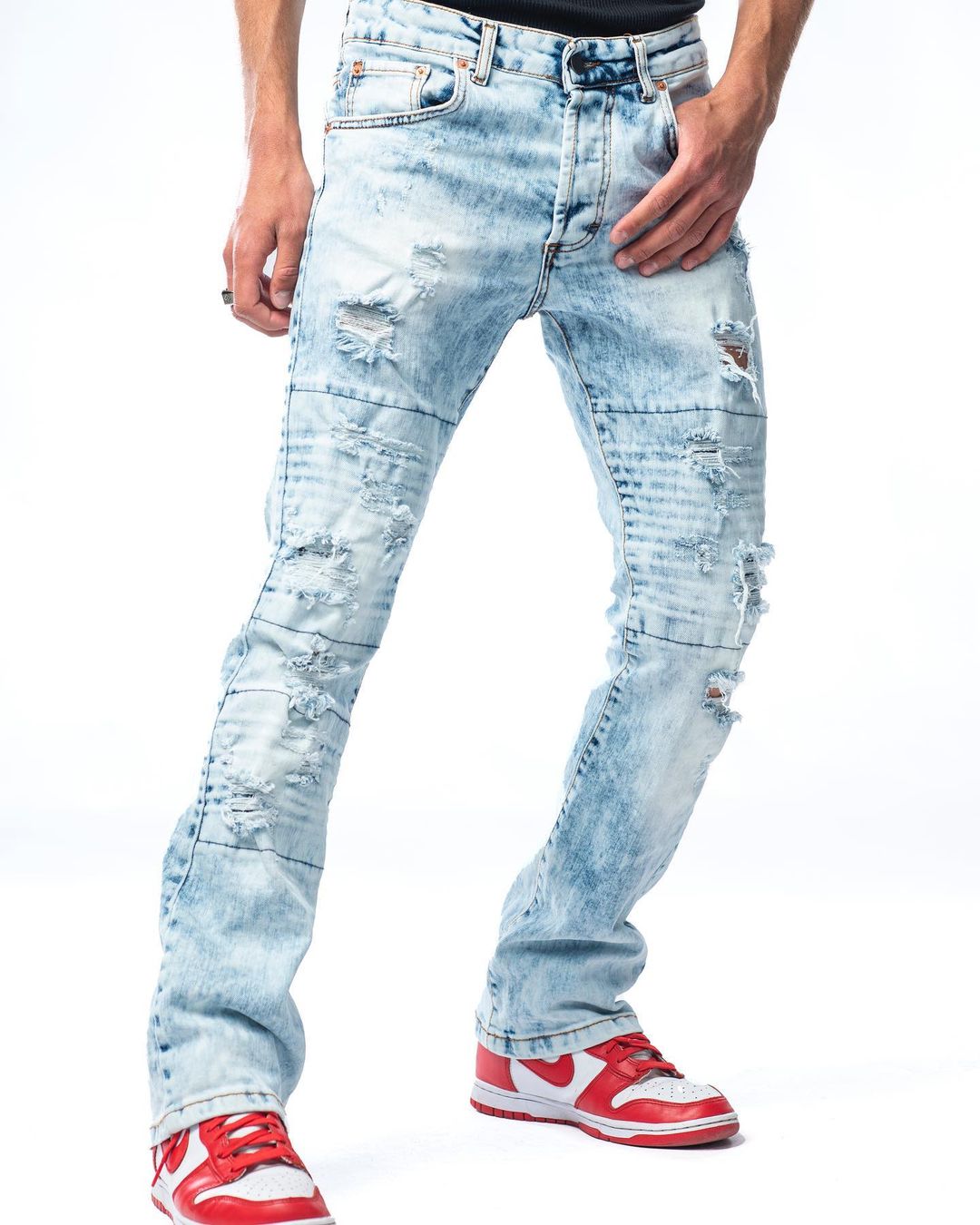Jeans lavaggio chiaro modello biker Effemme Exclusive Lab