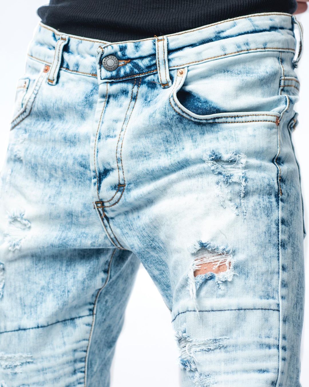 Jeans lavaggio chiaro modello biker Effemme Exclusive Lab