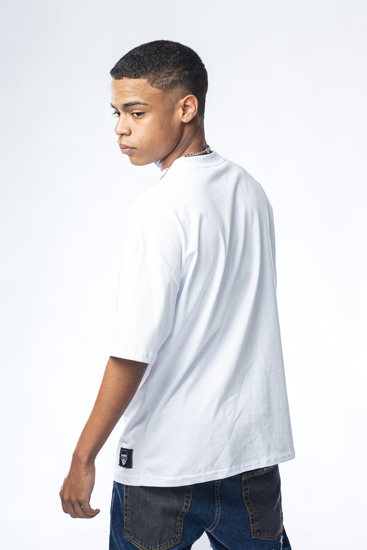 White T-shirt with Department print