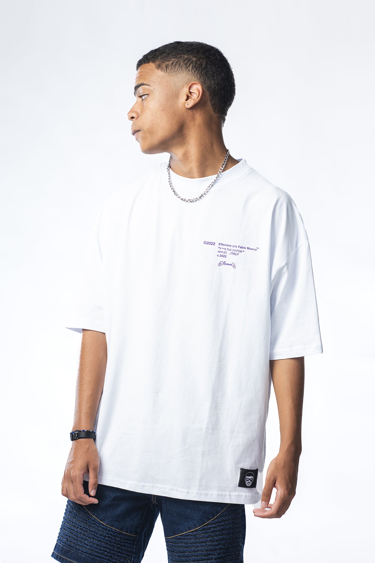 Camiseta blanca con estampado Love Get Hurt Effemme