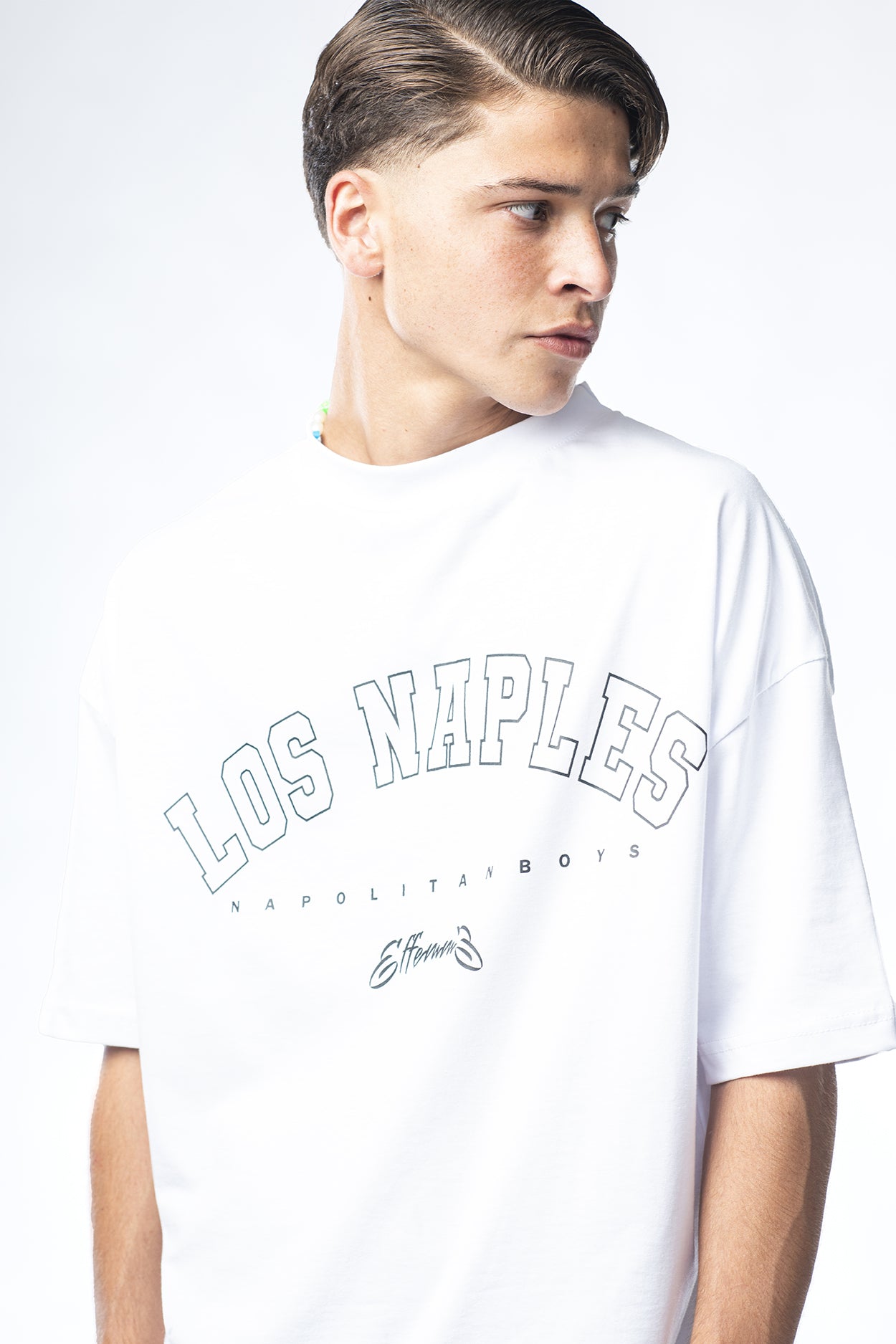 Camiseta blanca con estampado de Los Nápoles de Effemme