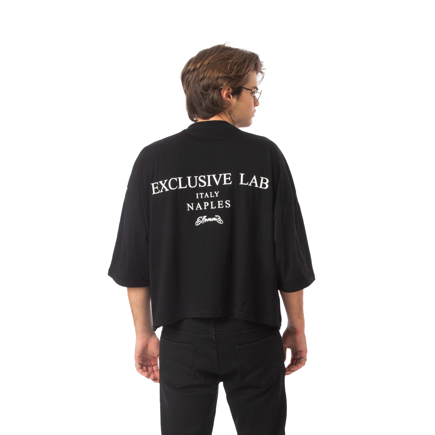 Cropped tee "Wean" Black Effemme Exclusive Lab