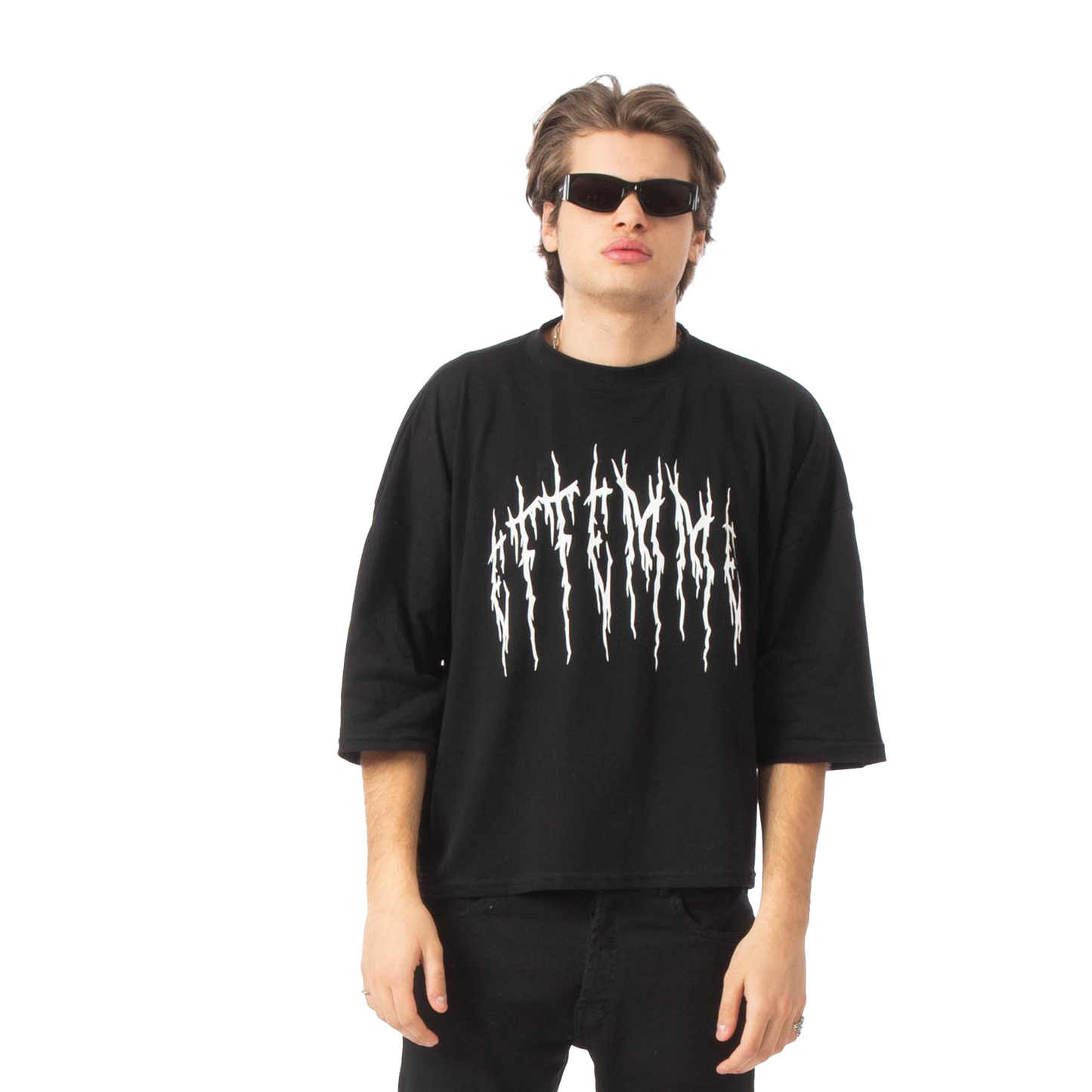 Cropped tee "Wean" Black Effemme Exclusive Lab