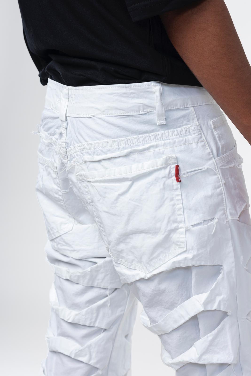 White jeans with double denim effect Effemme Exclusive Lab