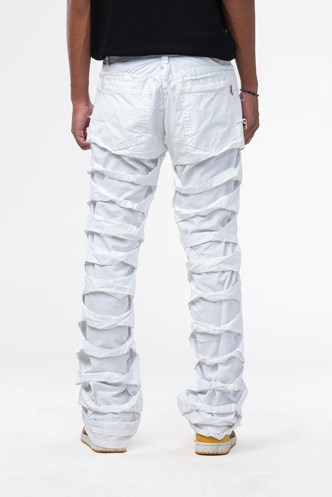 White jeans with double denim effect Effemme Exclusive Lab