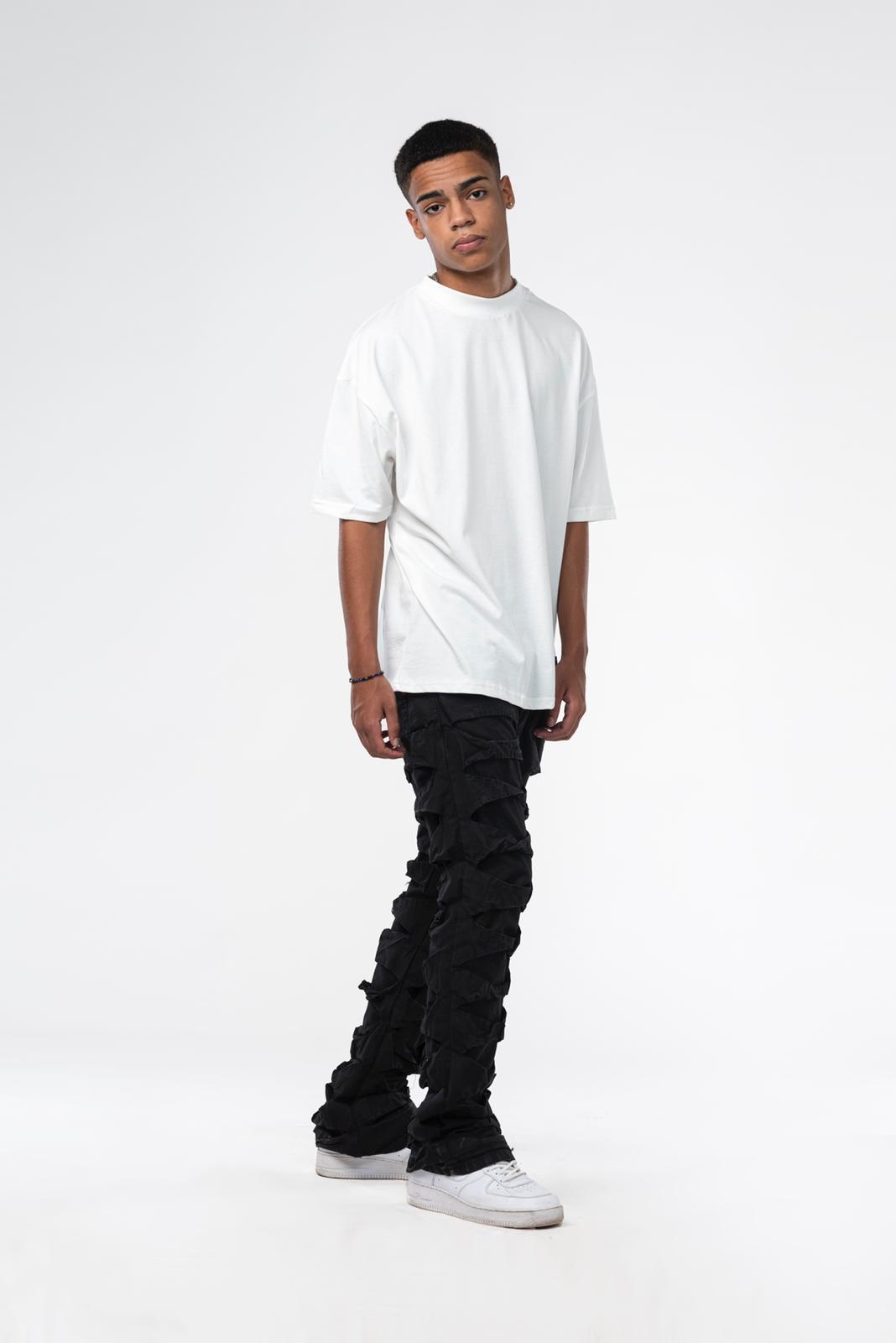 Jeans nero con effetto double denim Effemme Exclusive Lab