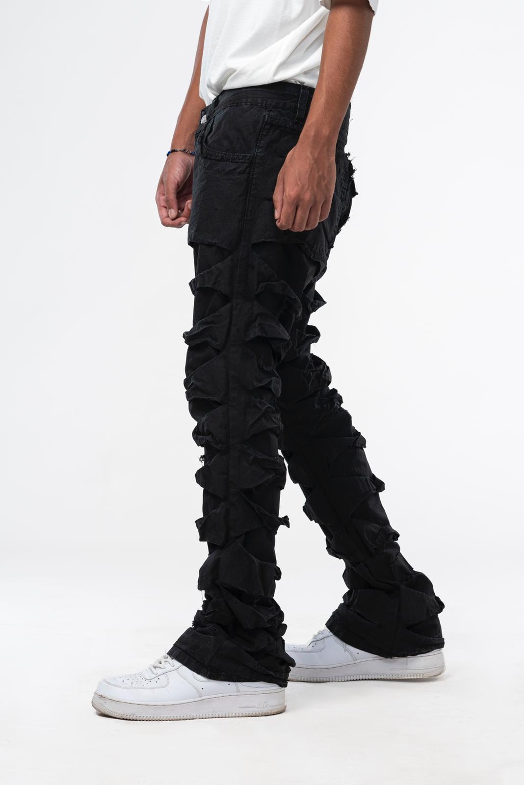 Jeans nero con effetto double denim Effemme Exclusive Lab