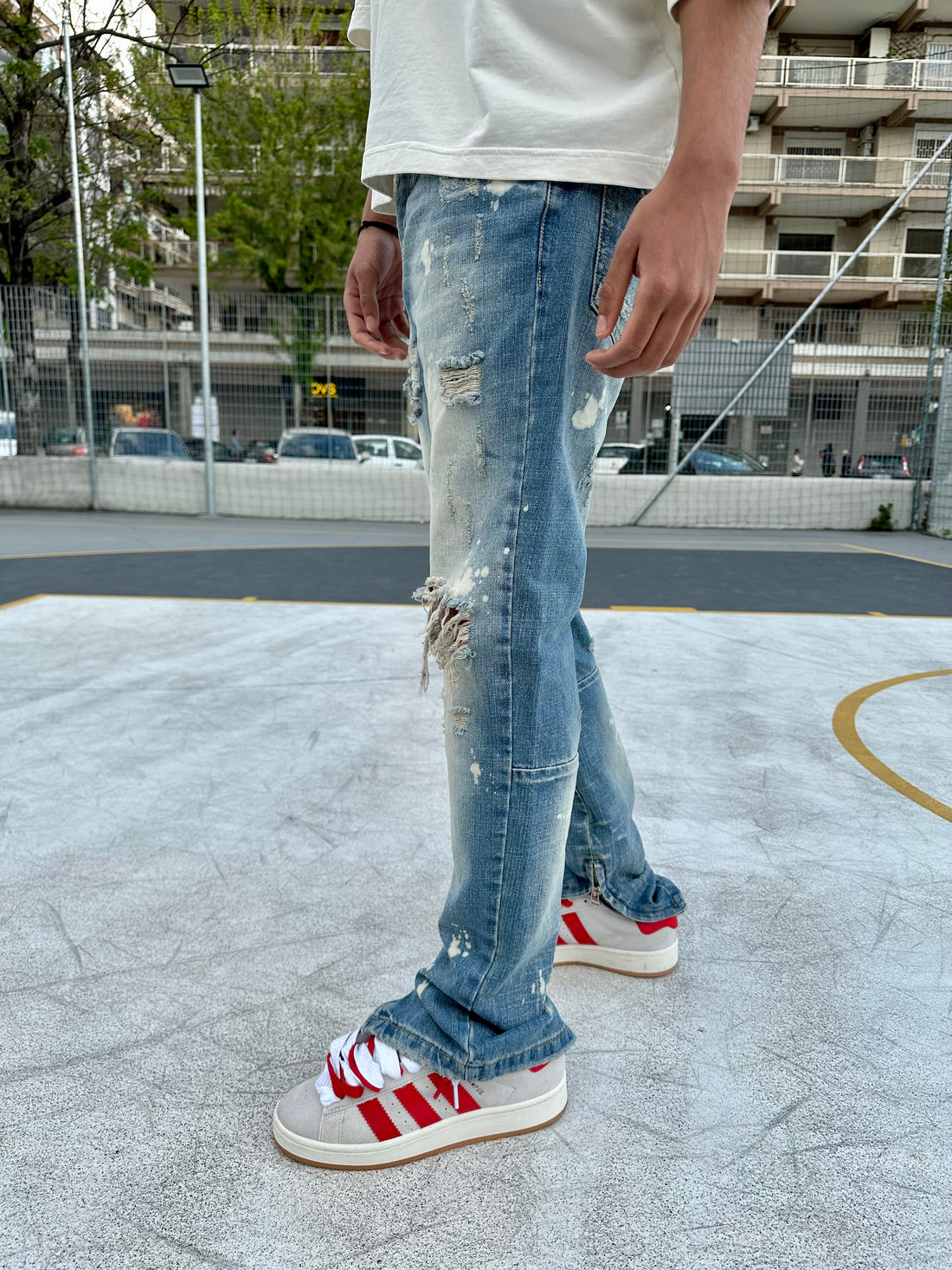 Destrucción de cremallera de mezclilla