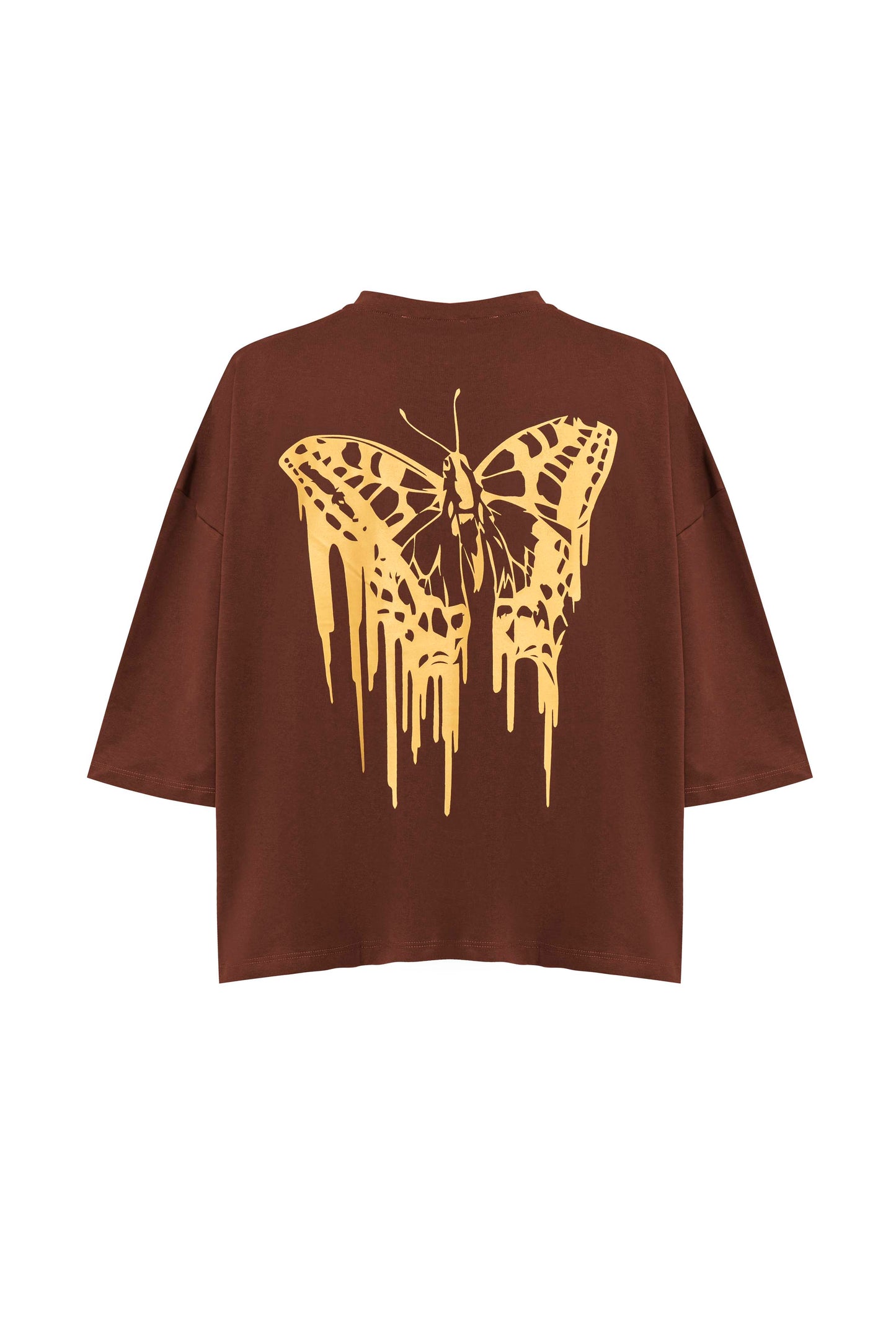 T-shirt Live Fast Brown