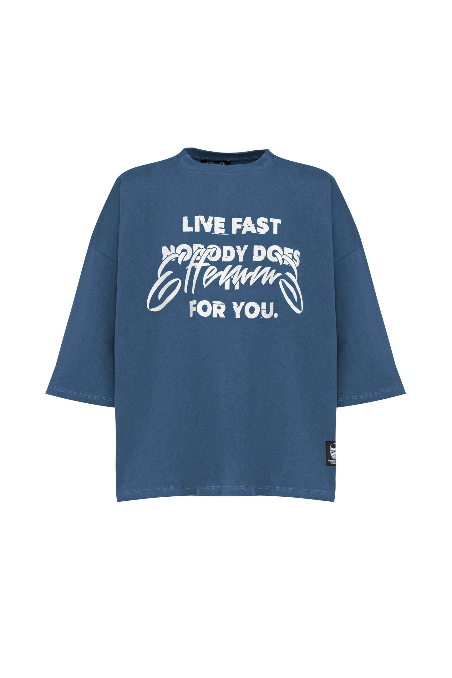 Live Fast camiseta azul petróleo