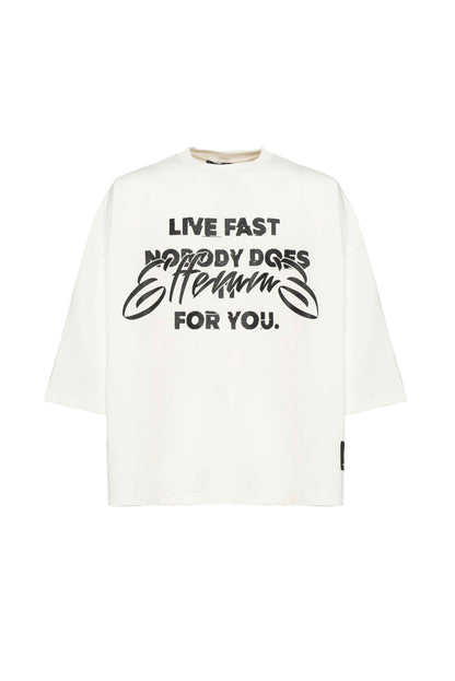 T-shirt Live Fast White