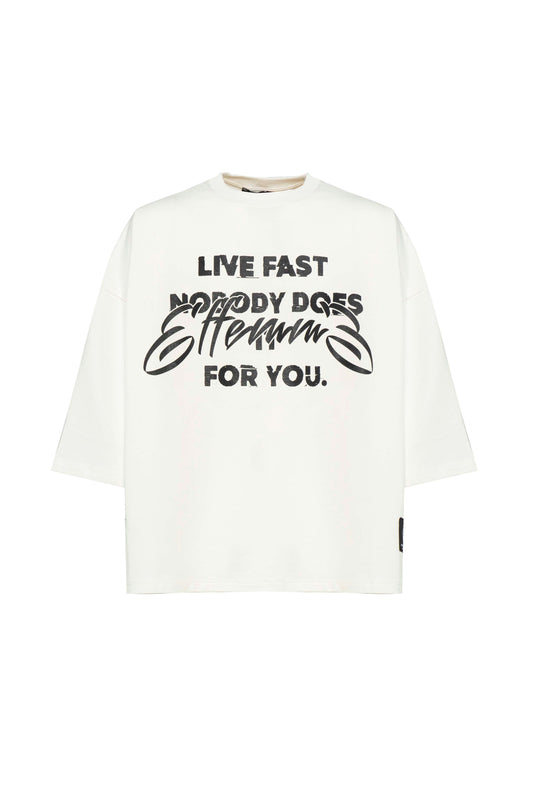 Camiseta blanca Live Fast