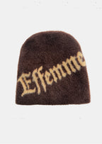 Beanie Logo Brown Effemme