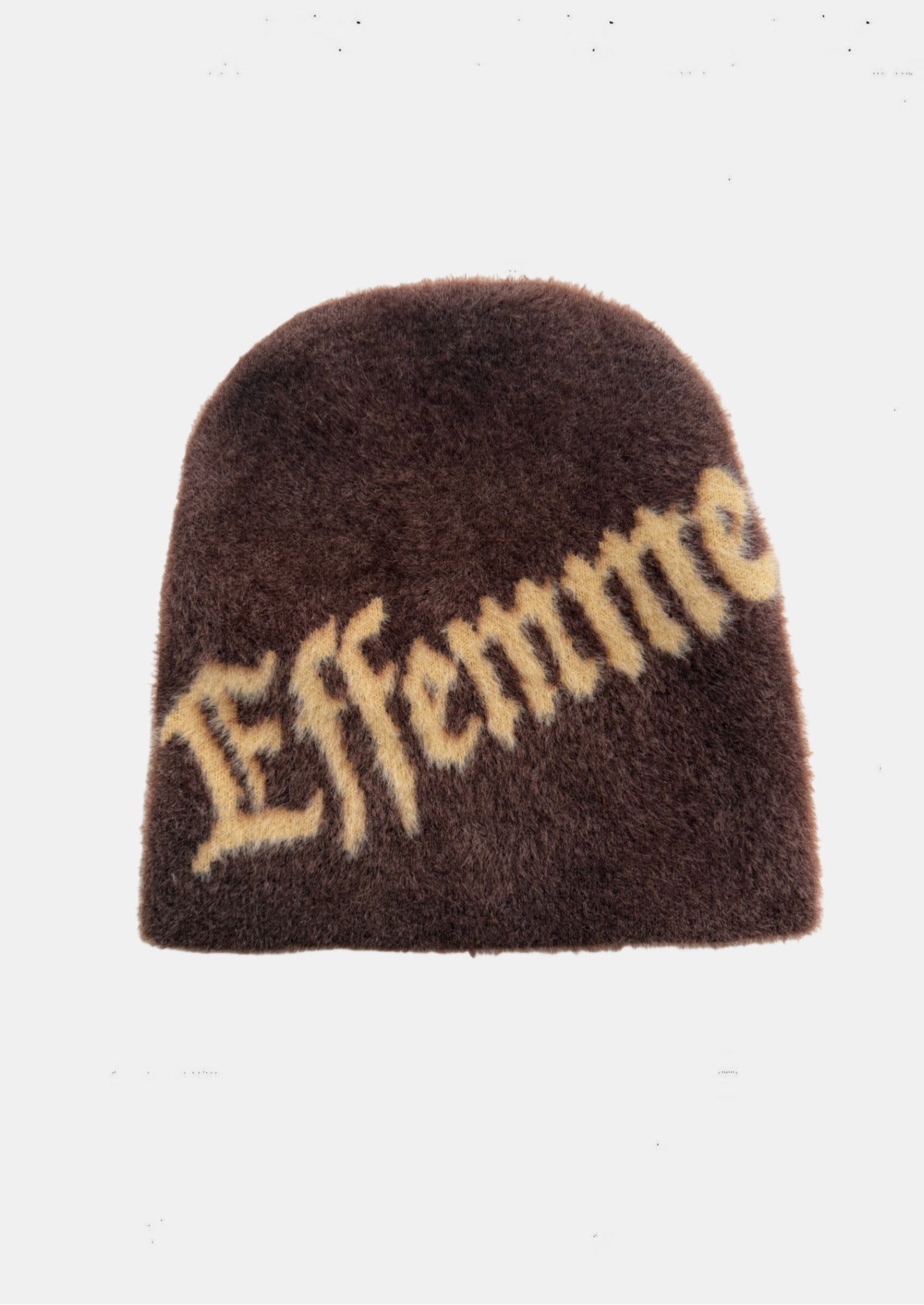 Beanie Logo Brown Effemme