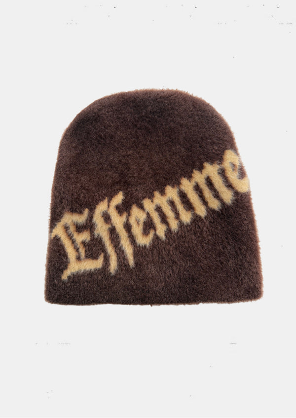 Beanie Logo Brown Effemme