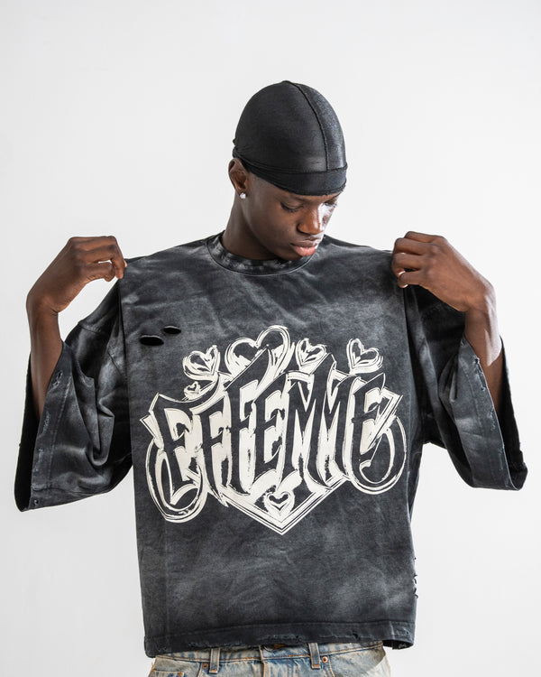 TEE REBEL HEART BLACK