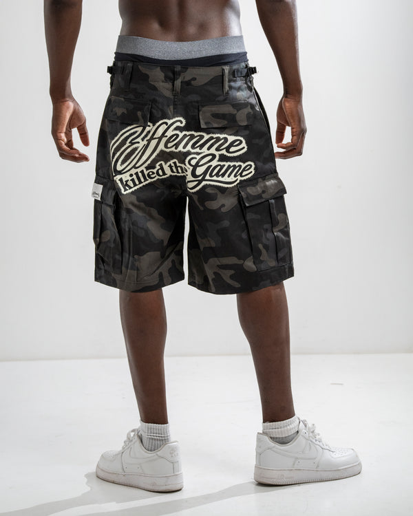 PEARLED DARK CAMO SHORT