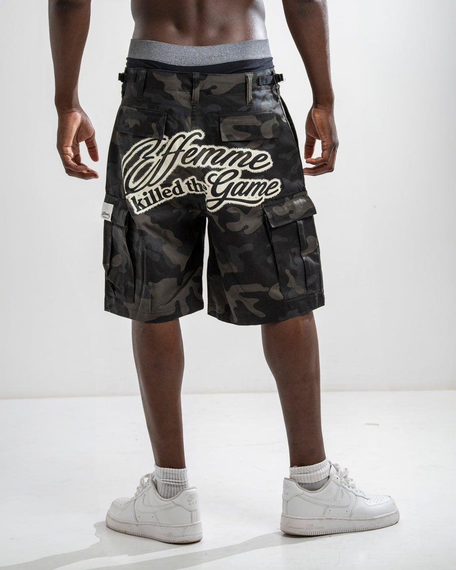 PEARLED DARK CAMO SHORT