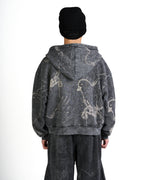 Hoodie Zip Freedom Blk