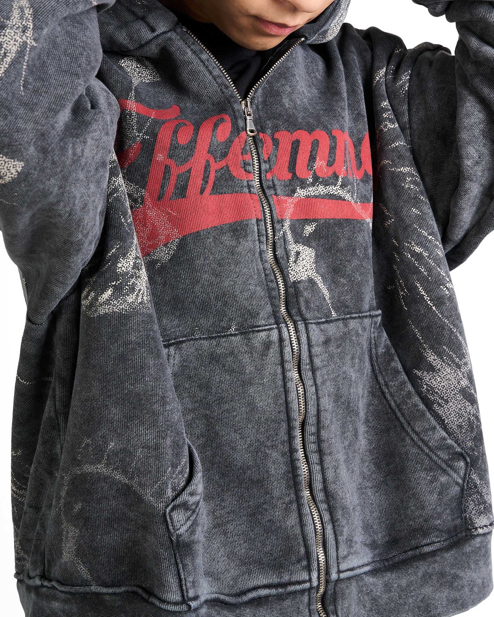 Hoodie Zip Freedom Blk