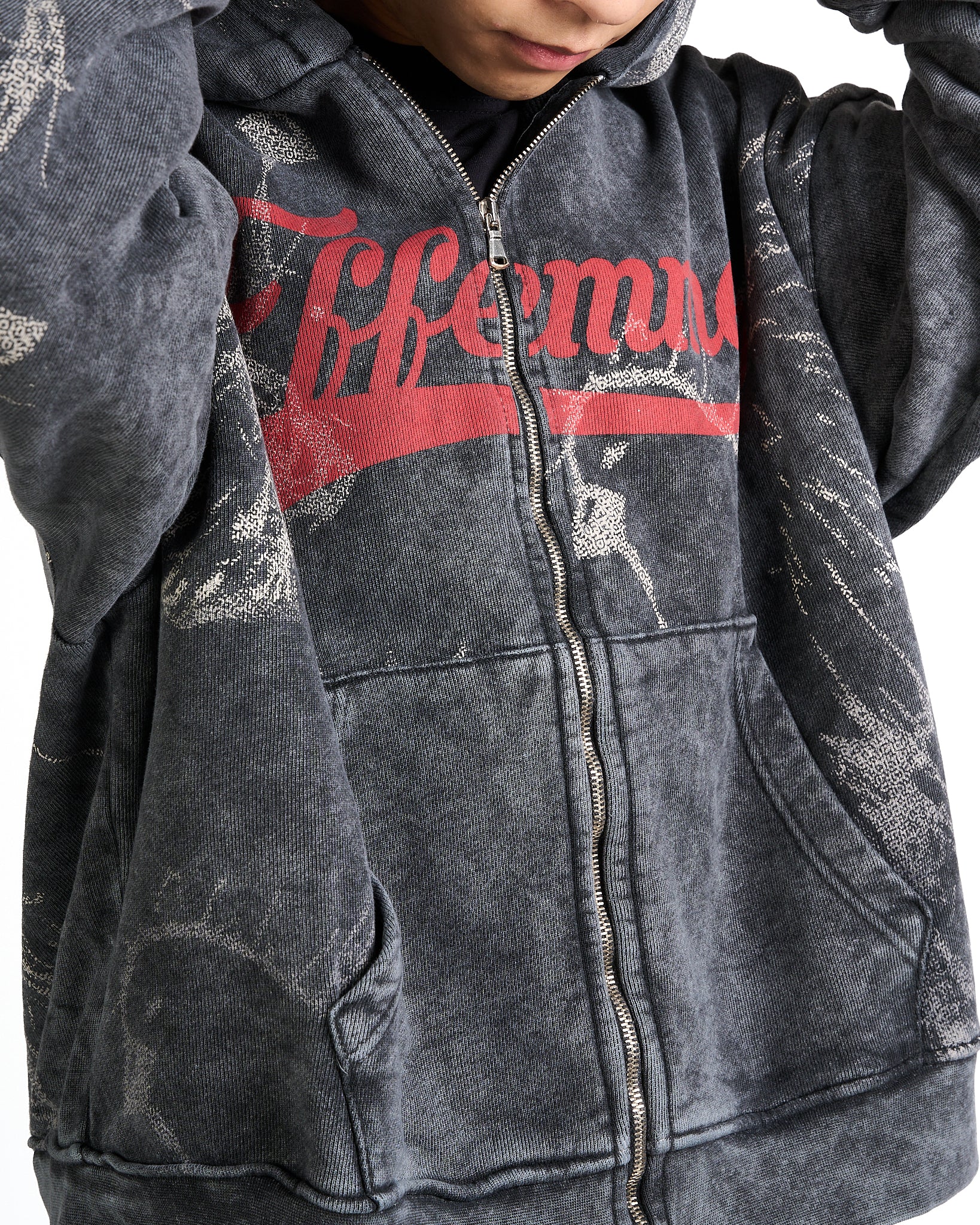Hoodie Zip Freedom Blk