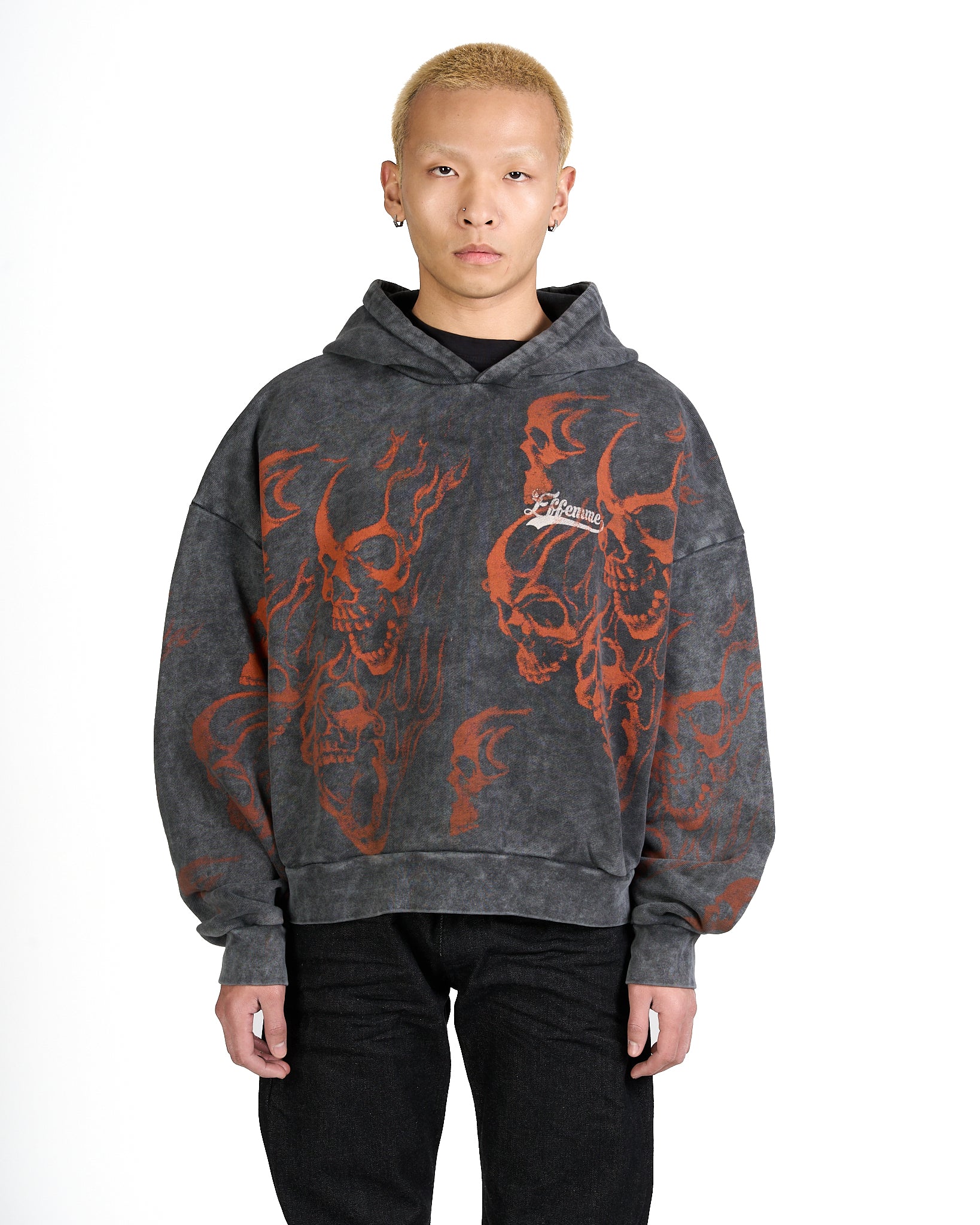 Hoodie Skull Blk