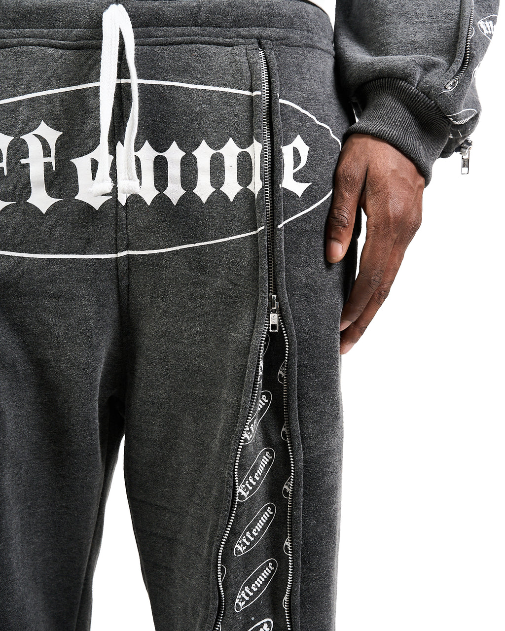 Track Suite Zipper Dark Grey