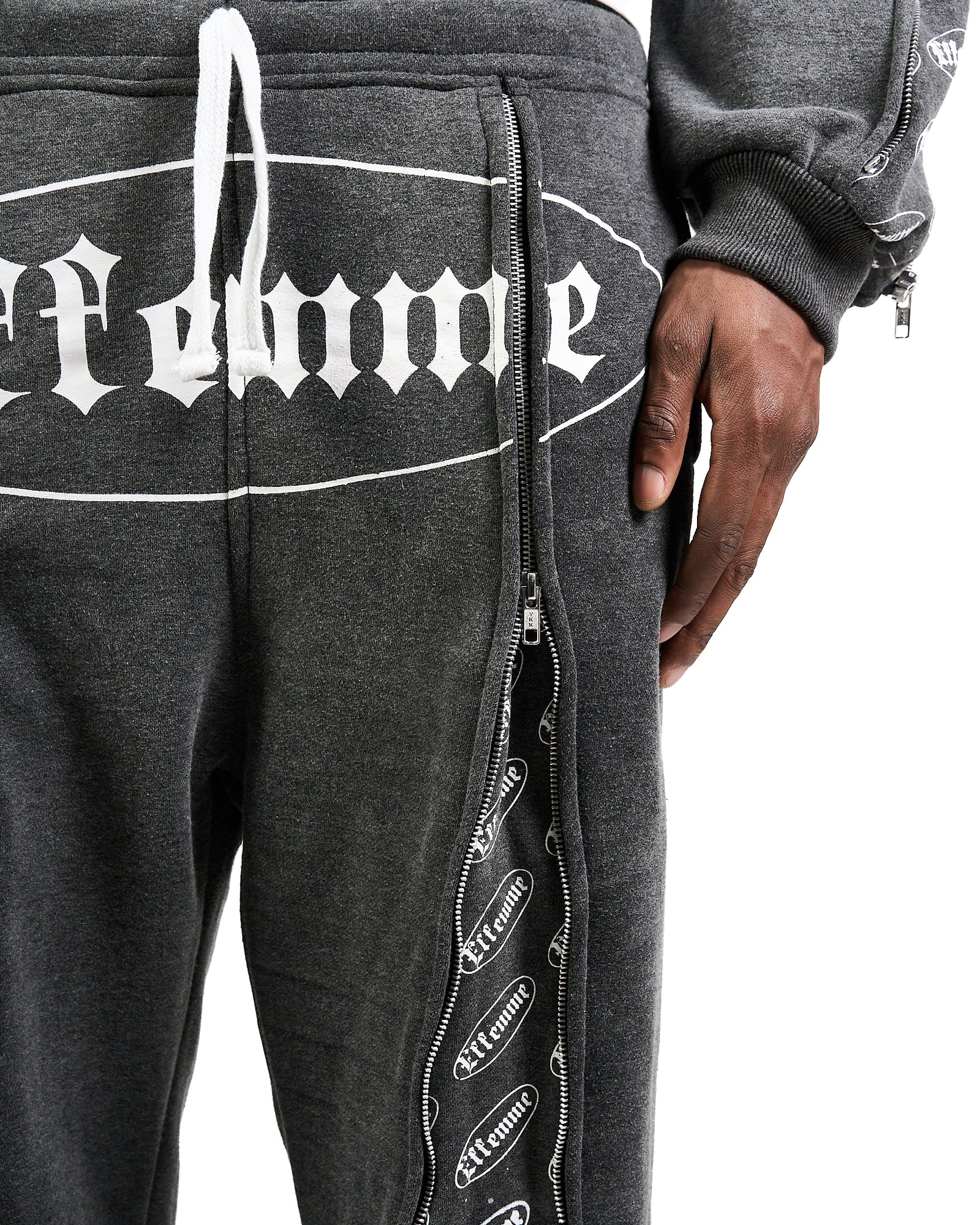 Track Suite Zipper Dark Grey