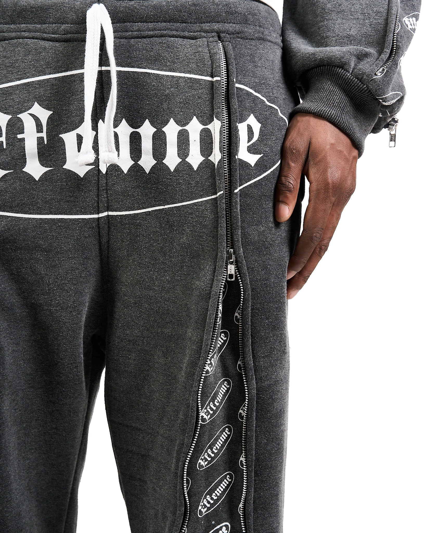 Track Suite Zipper Dark Grey