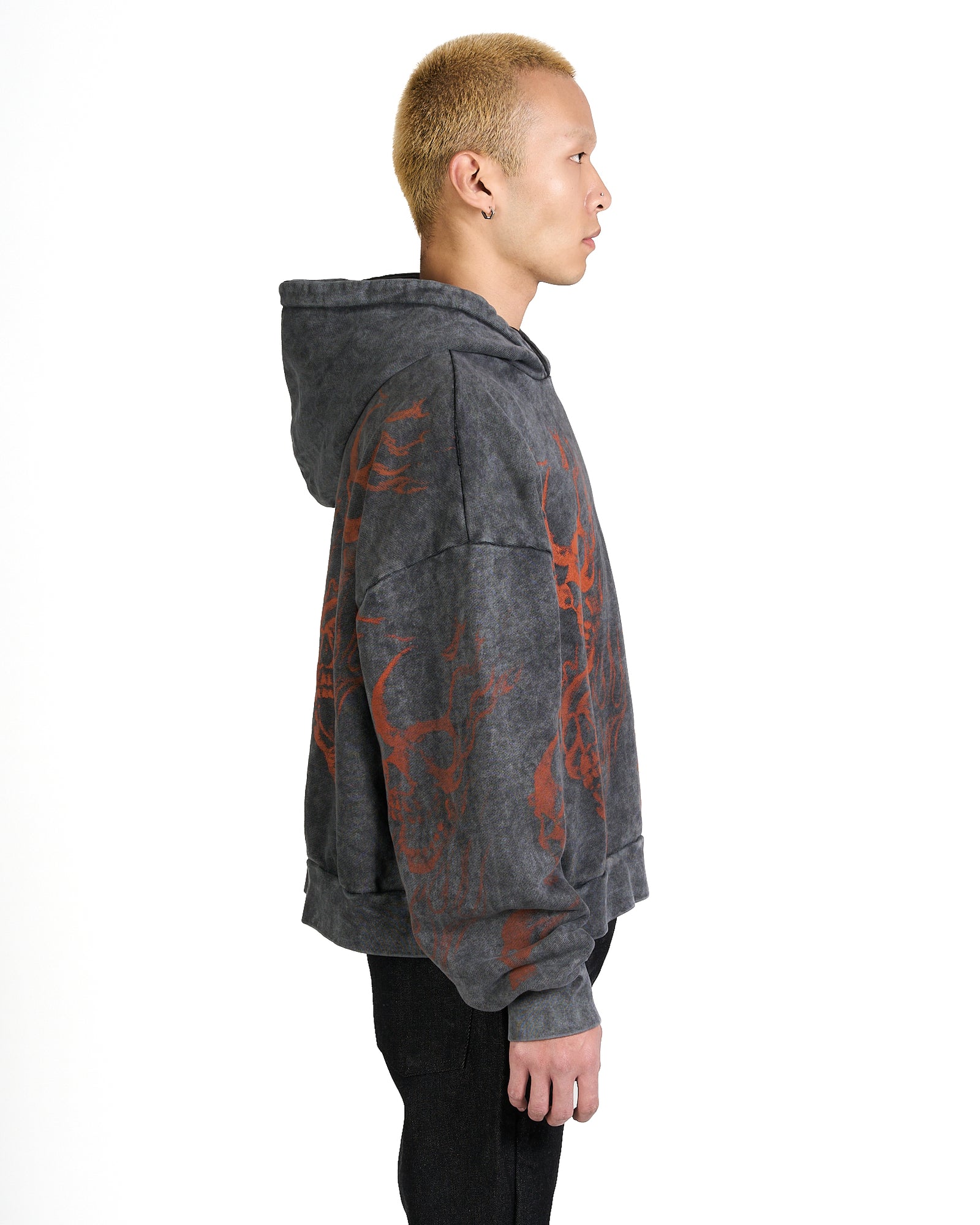Hoodie Skull Blk