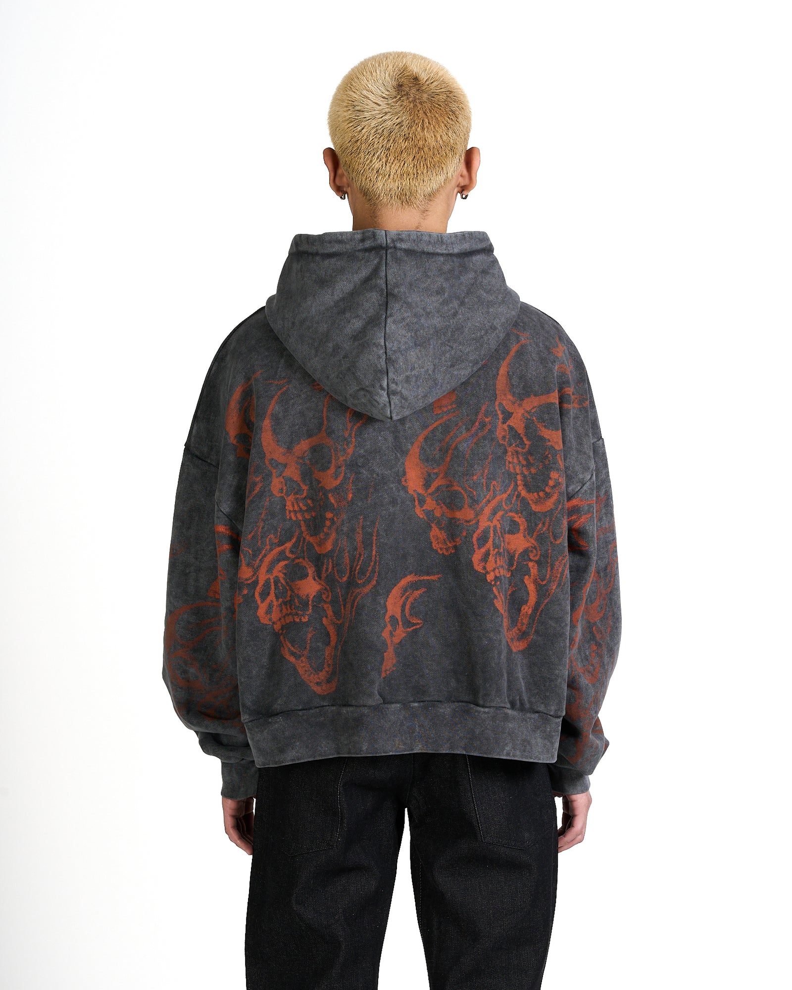 Hoodie Skull Blk