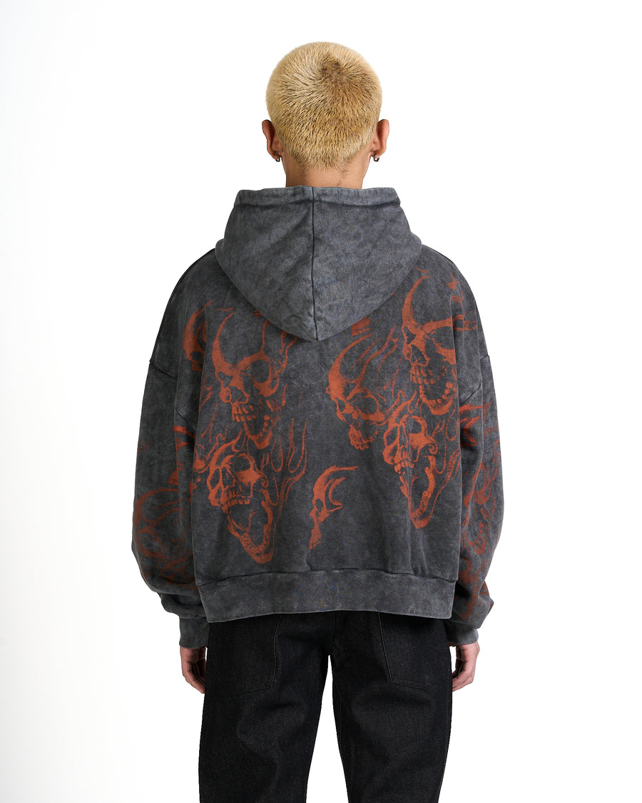 Hoodie Skull Blk