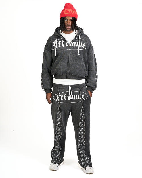 Track Suite Zipper Dark Grey