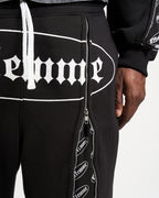 Track Suite Zipper Black Fabric