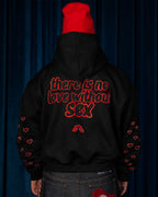 Hoodie Zip Love Black