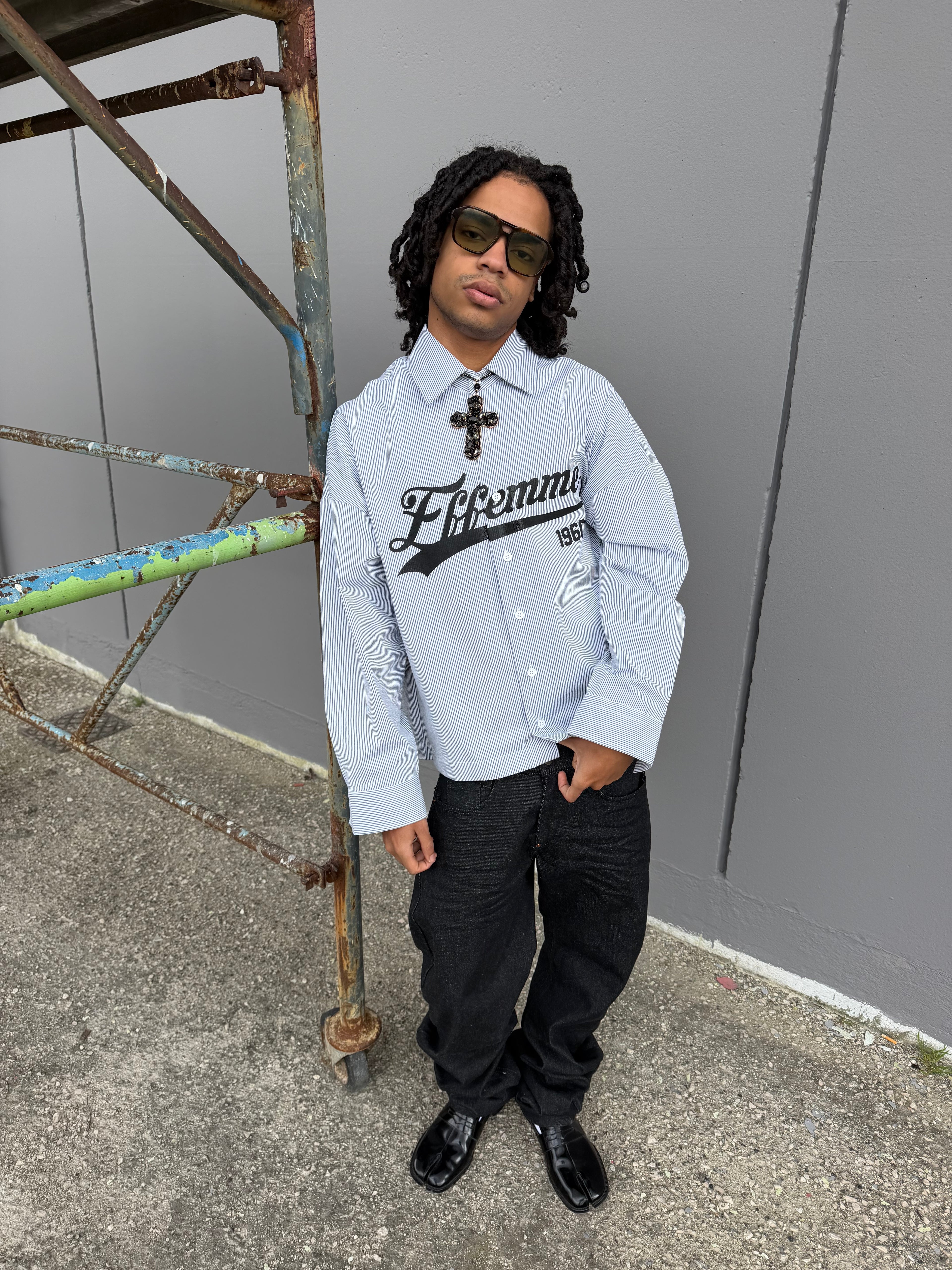 Shirt college 1960 Vintage Black