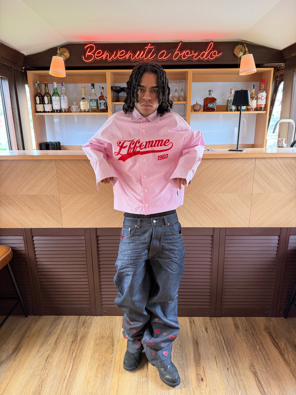 Shirt college 1960 Rose Pink