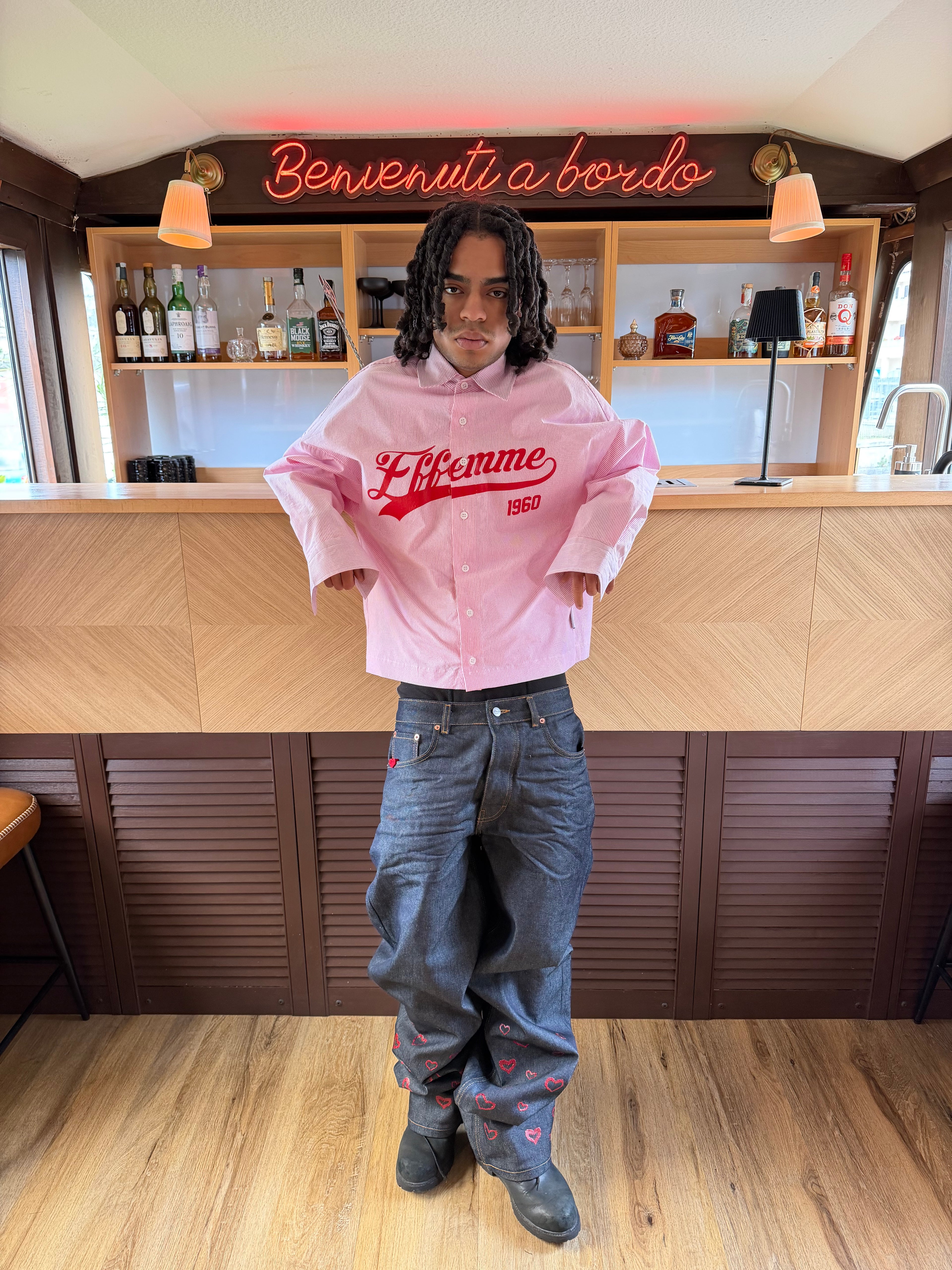 Shirt college 1960 Rose Pink