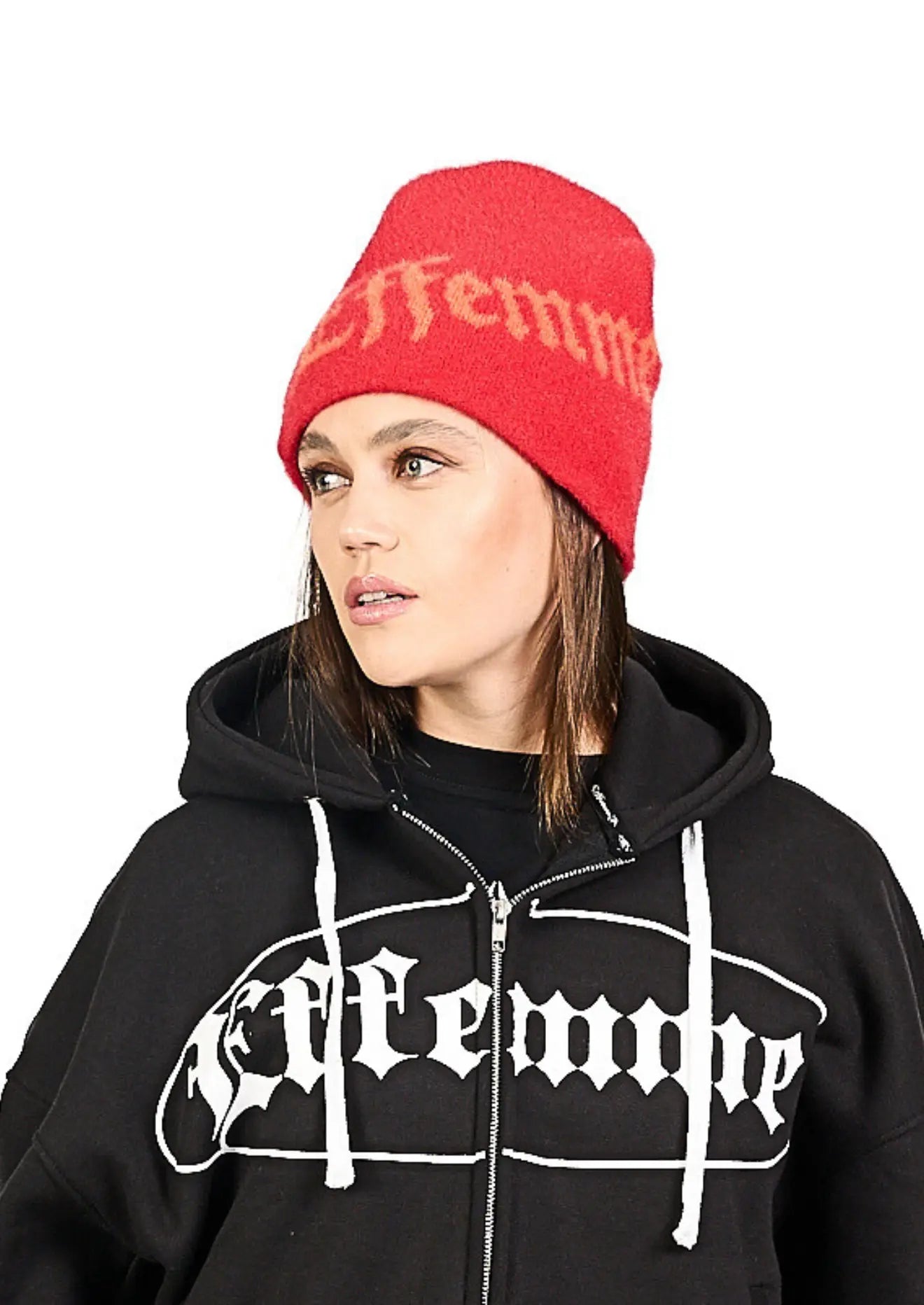 Beanie Logo Red Effemme