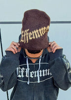 Beanie Logo Brown Effemme