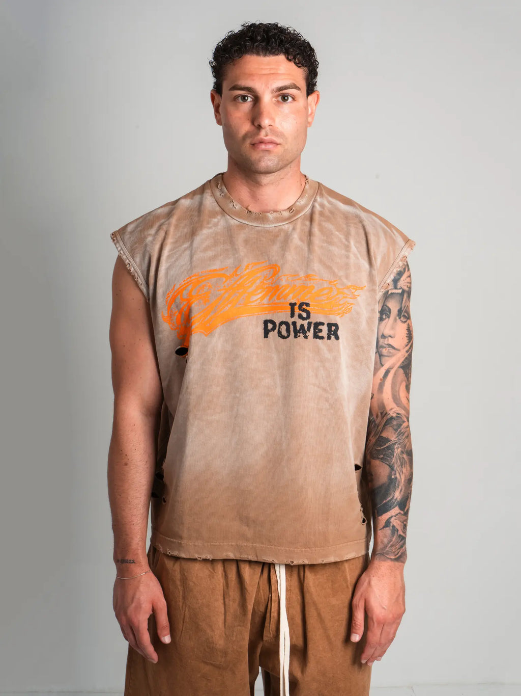 TANK LOVE POWER BROWN