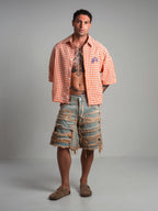 Short Double Denim 02 Vintage Wash