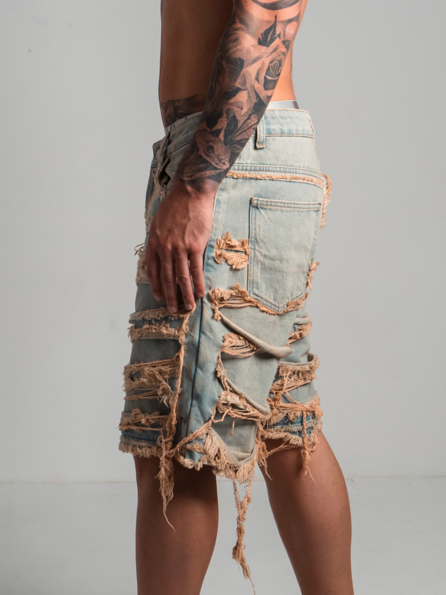Short Double Denim 02 Vintage Wash