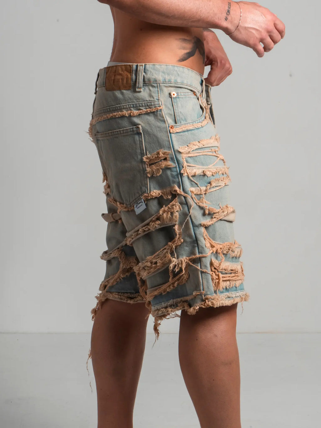 Short Double Denim 02 Vintage Wash