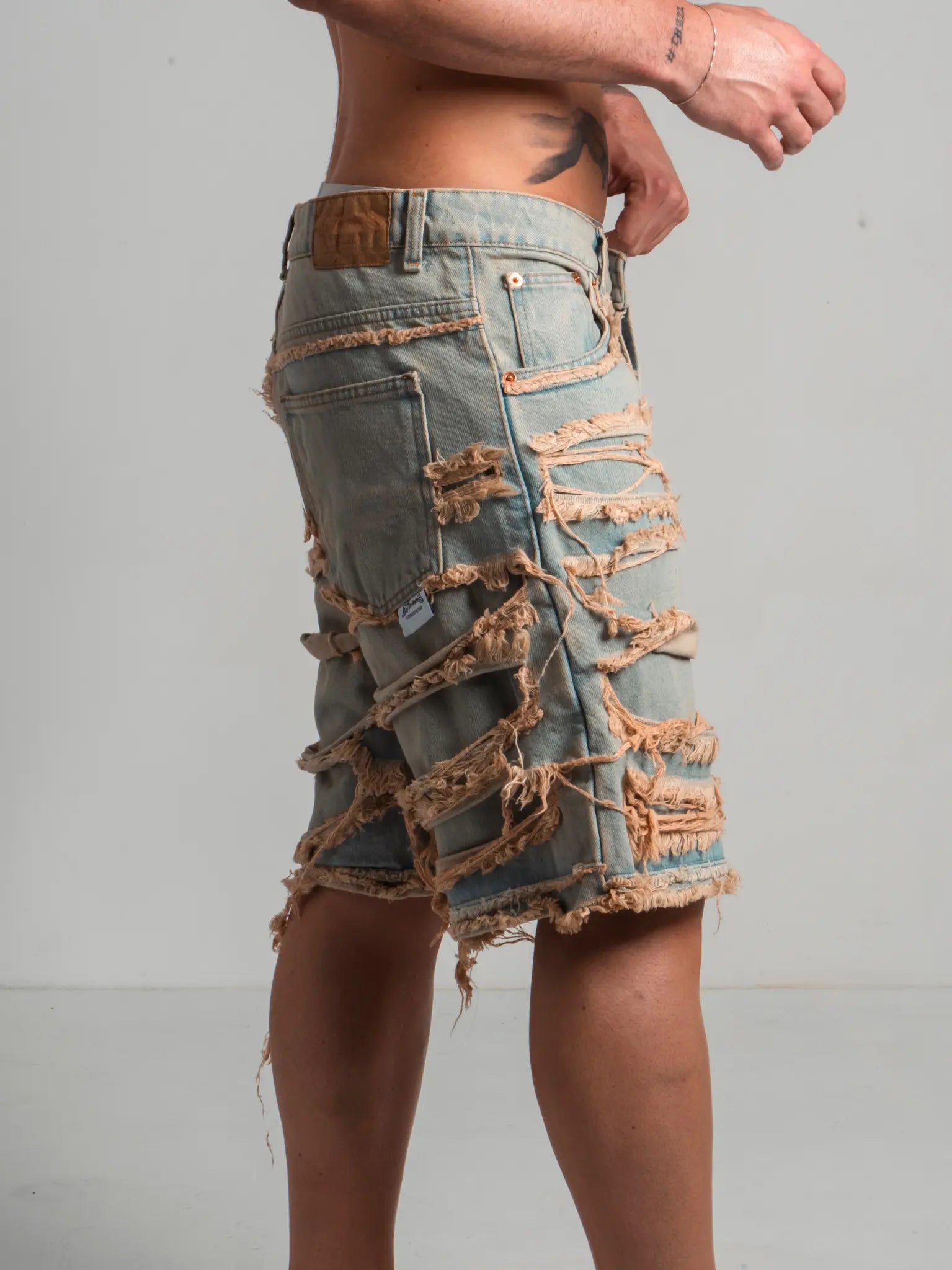 Short Double Denim 02 Vintage Wash
