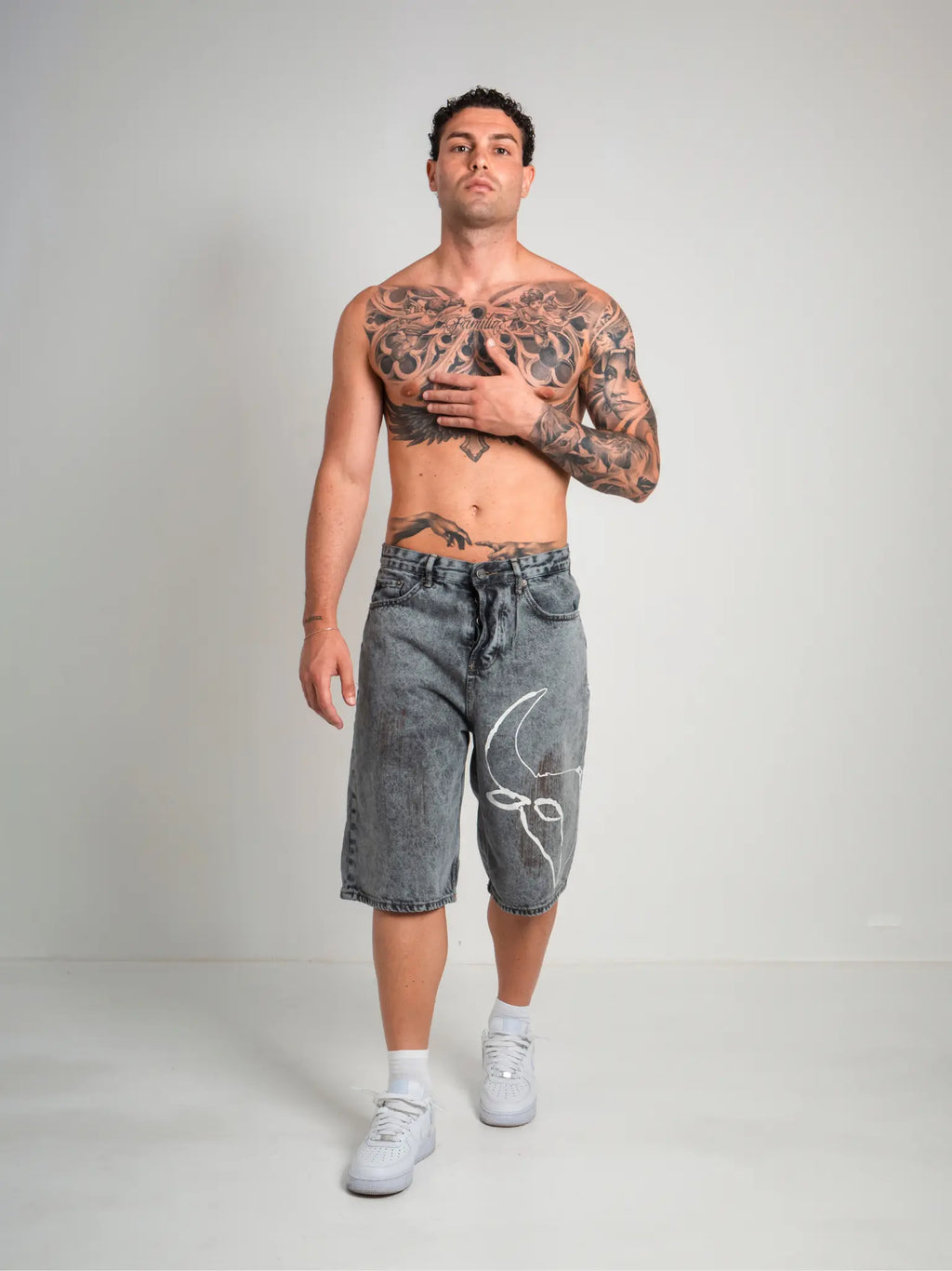 DENIM SHORT DARK GOAT
