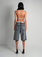 DENIM SHORT DARK GOAT