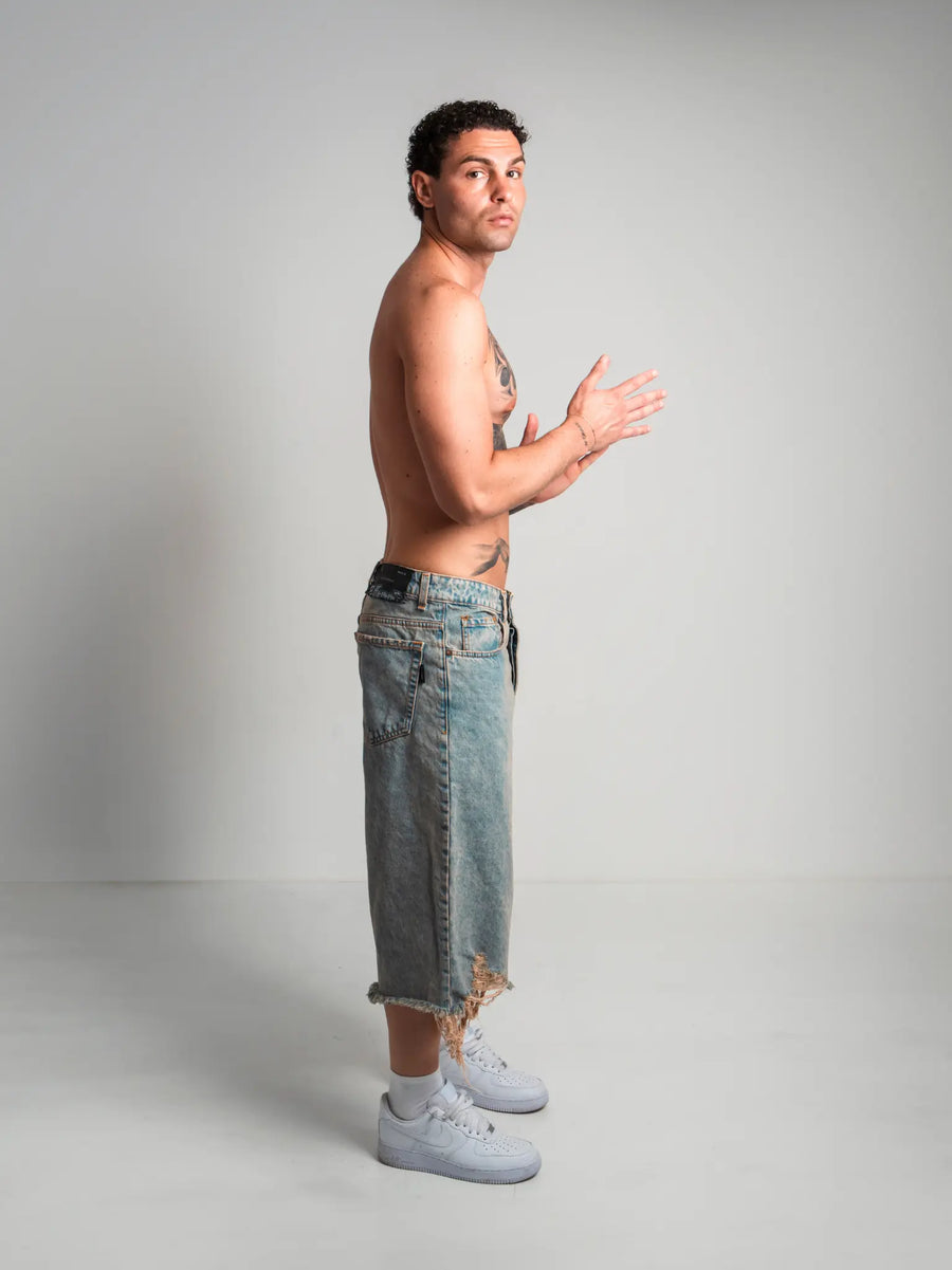 DENIM SHORT RUBBER